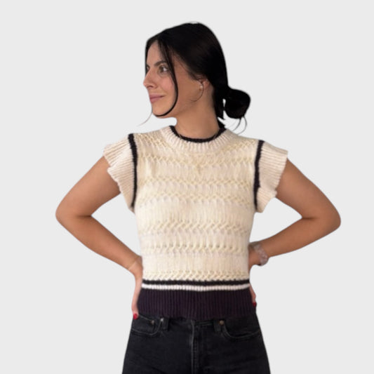 Flutter Cap Sleeve Sweater