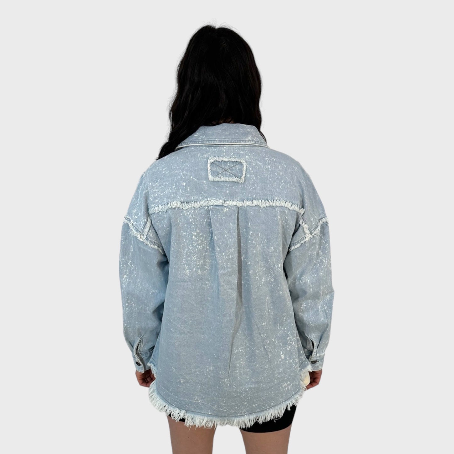 Distressed Denim Jacket Shacket