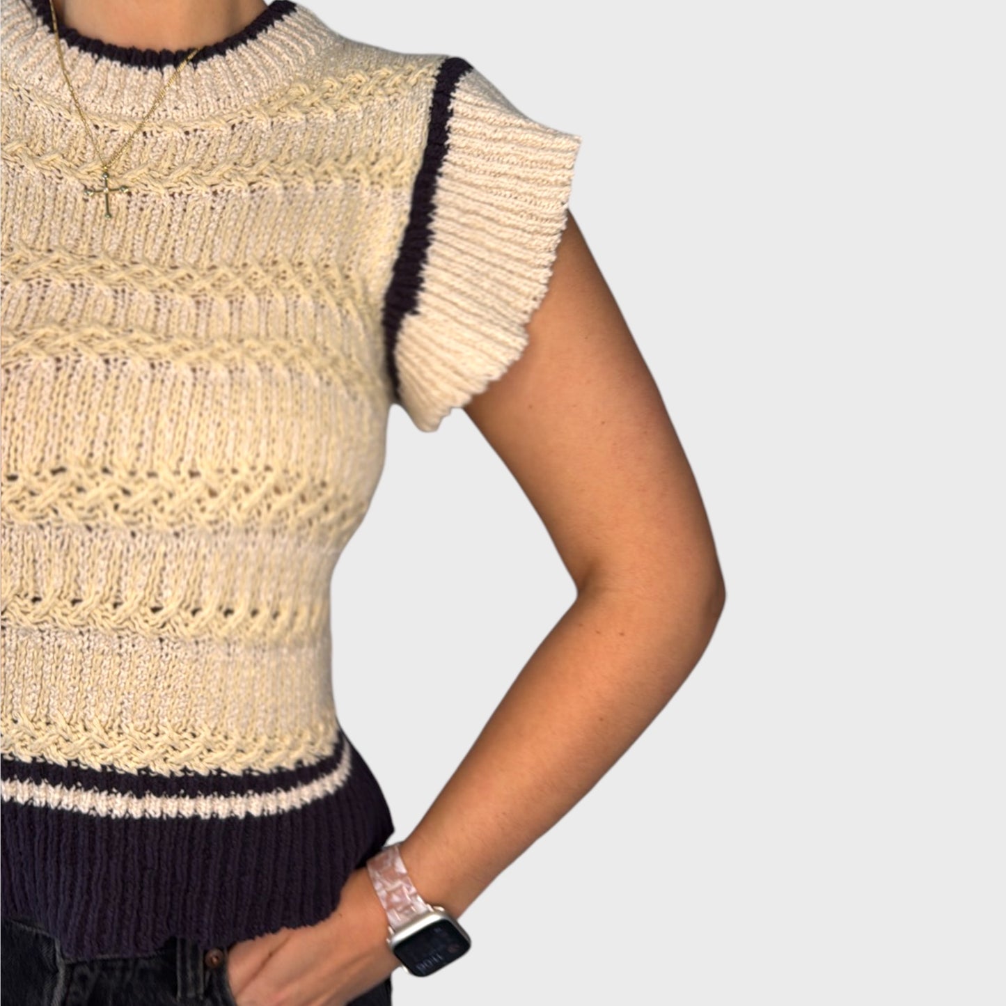 Flutter Cap Sleeve Sweater