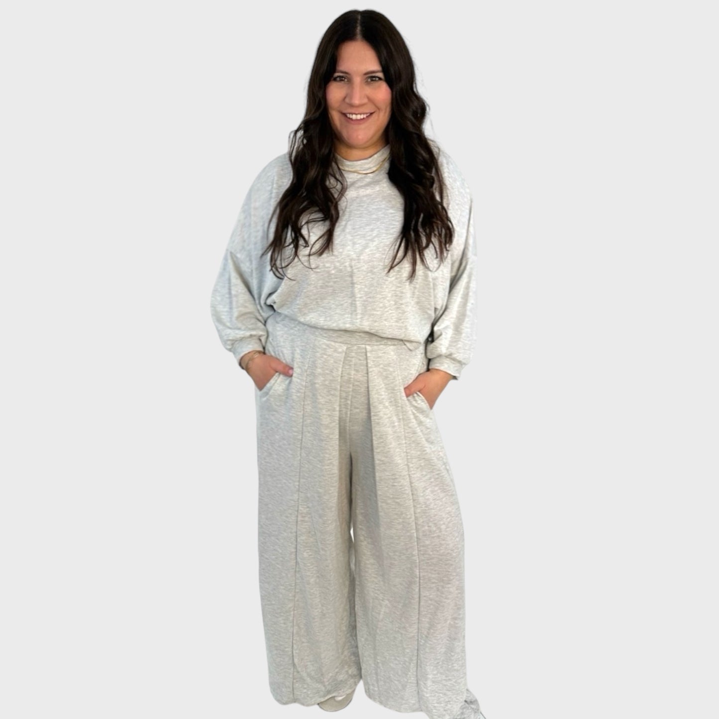 French Terry Wide Leg Sweatpants